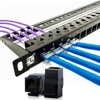 Network Rack Cabinet Patch Panel with 24-Port Module